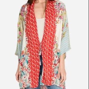 Johnny Was Jade Silk kimono